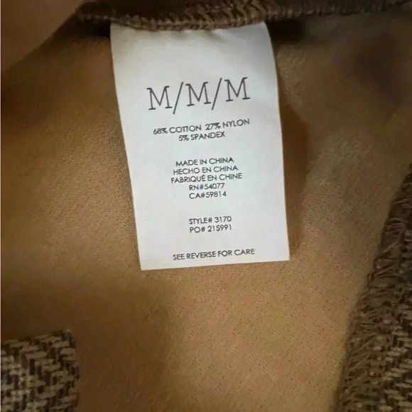 CAbi Brown Tweed Herringbone Penny Blazer Jacket Pockets Sz M - Picture 6 of 11